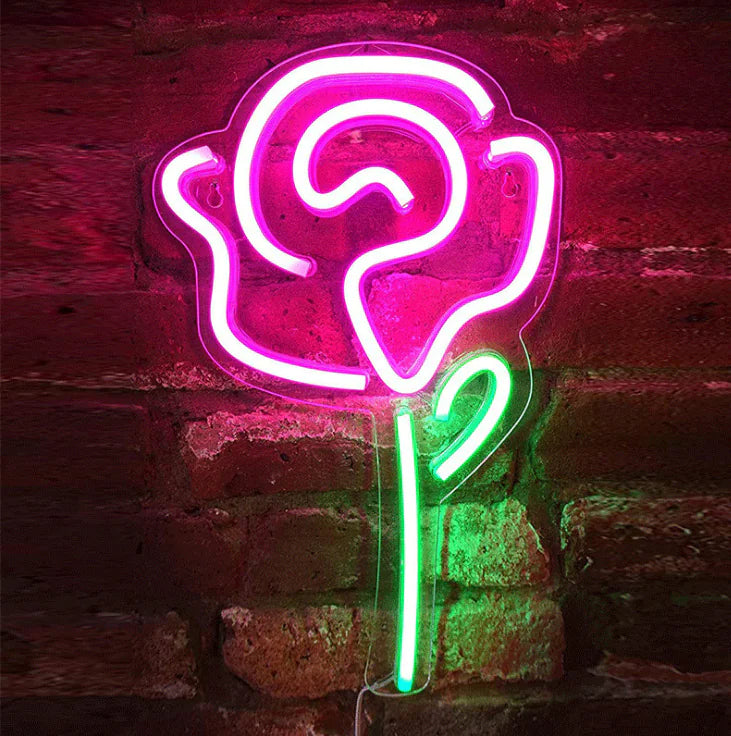LED Transparent Backboard Neon Light Wall Decor - DEHEERAN
