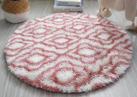 Extra Soft Plush Bedside Rug – Round - DEHEERAN